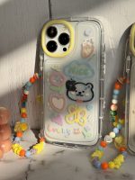 قاب موبایل آیفون خرس و پروانه نقاشی + بندست کوتاه - Image 17