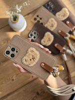 قاب موبایل آیفون خرس دوست داشتنی محافظ لنز + بندست - Image 8