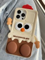 قاب موبایل آیفون شکلات شیری سیلیکونی پا استندشو - Image 25