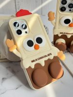 قاب موبایل آیفون شکلات شیری سیلیکونی پا استندشو - Image 18