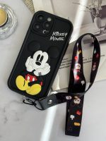 قاب موبایل آیفون میکی برجسته سولید مشکی بدون بند - Image 11