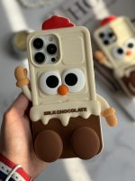 قاب موبایل آیفون شکلات شیری سیلیکونی پا استندشو - Image 2