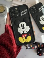 قاب موبایل آیفون میکی برجسته سولید مشکی بدون بند