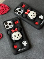 قاب موبایل آیفون میکی موس عشق سیلیکونی پاپ سوکت چسبیده - Image 8