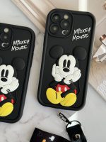 قاب موبایل آیفون میکی برجسته سولید مشکی بدون بند - Image 8