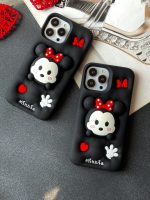 قاب موبایل آیفون میکی موس عشق سیلیکونی پاپ سوکت چسبیده - Image 2