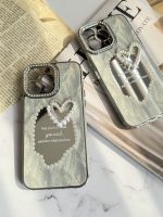 قاب موبایل آیفون قلب رمانتیک آیینه ای نگین دار + بندست - Image 13