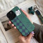 قاب موبایل آیفون لاولی سبز محافظ لنز دار