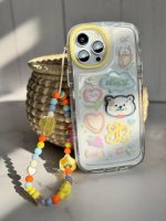 قاب موبایل آیفون خرس و پروانه نقاشی + بندست کوتاه - Image 10