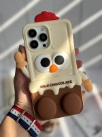 قاب موبایل آیفون شکلات شیری سیلیکونی پا استندشو - Image 26