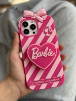 قاب موبایل آیفون باربی آبنباتی پاپیون دار پاپسوکت قلبی - Image 30