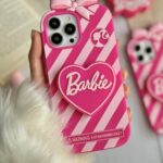 قاب موبایل آیفون باربی آبنباتی پاپیون دار پاپسوکت قلبی