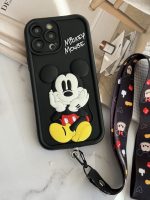 قاب موبایل آیفون میکی برجسته سولید مشکی بدون بند - Image 6