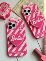 قاب موبایل آیفون باربی آبنباتی پاپیون دار پاپسوکت قلبی - Image 29