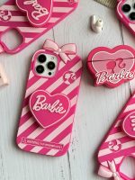 قاب موبایل آیفون باربی آبنباتی پاپیون دار پاپسوکت قلبی - Image 19