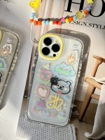 قاب موبایل آیفون خرس و پروانه نقاشی + بندست کوتاه - Image 14