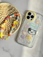 قاب موبایل آیفون خرس و پروانه نقاشی + بندست کوتاه - Image 19