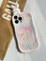 قاب موبایل آیفون خرگوش آکواریومی سیلیکونی سفید - Image 2