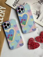 قاب موبایل آیفون نقاشی کودک درون قلبی آبی بنفش محافظ لنزدار ( 3005 ) - Image 10