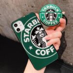 قاب موبایل آیفون استارباکس سبز پشت گلس