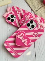 قاب موبایل آیفون باربی آبنباتی پاپیون دار پاپسوکت قلبی - Image 21