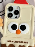 قاب موبایل آیفون شکلات شیری سیلیکونی پا استندشو - Image 15