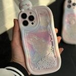 قاب موبایل آیفون خرگوش آکواریومی سیلیکونی سفید