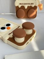 قاب موبایل آیفون شکلات شیری سیلیکونی پا استندشو - Image 13