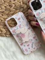 قاب موبایل آیفون خرگوش پاپیون دار + پاپسوکت ست - Image 3