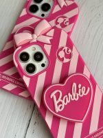 قاب موبایل آیفون باربی آبنباتی پاپیون دار پاپسوکت قلبی - Image 24