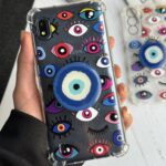 قاب موبایل شیائومی چشم نظر پشت بیرنگ + پاپسوکت