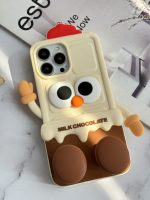 قاب موبایل آیفون شکلات شیری سیلیکونی پا استندشو - Image 12