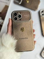 قاب موبایل آیفون کاملیا کاراملی محافظ لنزدار