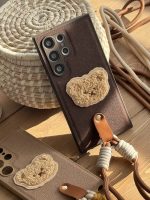 قاب موبایل آیفون خرس دوست داشتنی محافظ لنز + بندست - Image 19