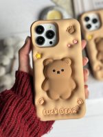 قاب موبایل آیفون خرس فیجت برجسته - Image 12