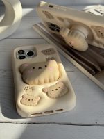 قاب موبایل آیفون خرس نیوفیس پاپسوکت برجسته - Image 5