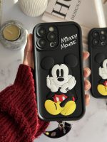 قاب موبایل آیفون میکی برجسته سولید مشکی بدون بند - Image 4