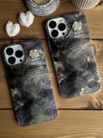 قاب موبایل آیفون سنگ ماربل دودی گل برجسته - Image 10