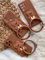 قاب موبایل آیفون خرس برانچ قهوه ای سیلیکونی + حلقه ست - Image 5