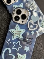 قاب موبایل آیفون ستاره آبی برجسته نگین دار - Image 9