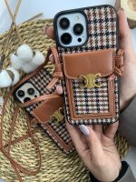 قاب موبایل آیفون پارچه ای و فلزی طرح باربری جاکارتی + بندست - Image 9