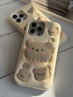 قاب موبایل آیفون خرس نیوفیس پاپسوکت برجسته - Image 8