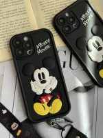 قاب موبایل آیفون میکی برجسته سولید مشکی بدون بند - Image 15