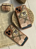 قاب موبایل آیفون باربری وینتیج استایل سگ قهوه ای محافظ لنزدار - Image 12