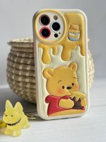 قاب موبایل آیفون برجسته خرس لوتسوهاگین و خرس پو محافظ لنزدار - Image 3