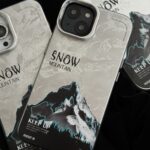 قاب موبایل آیفون نورث فیس ( The North face ) برفی محافظ دوربین استندشو