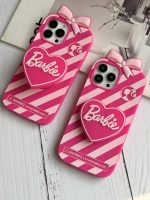 قاب موبایل آیفون باربی آبنباتی پاپیون دار پاپسوکت قلبی - Image 7