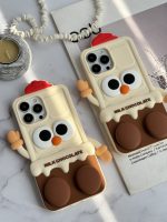 قاب موبایل آیفون شکلات شیری سیلیکونی پا استندشو - Image 6