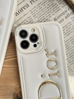 قاب موبایل آیفون دیور بالشتی لوگو طلایی - Image 4