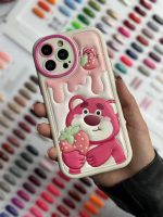 قاب موبایل آیفون برجسته خرس لوتسوهاگین و خرس پو محافظ لنزدار - Image 2